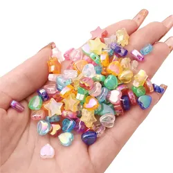 Acrylic Star Love Beads Handmade DIY Bracelet Creative Jewelry Accessories Bead Accessory