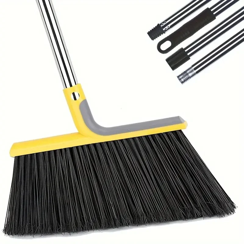 1Pcs Broom for Floor Cleaning,Heavy-Duty Commercial Broom for Sweeping Courtyard Garage Patio Indoor Home Kitchen Office