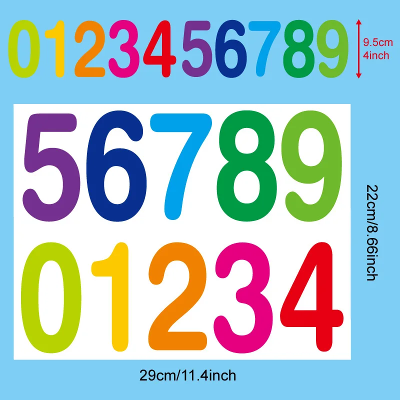 40Pcs/pack 4 Inch Large Number Stickers for Inventory and Classification, Mailbox Numbers for Outside,Self Adhesive & Waterproof