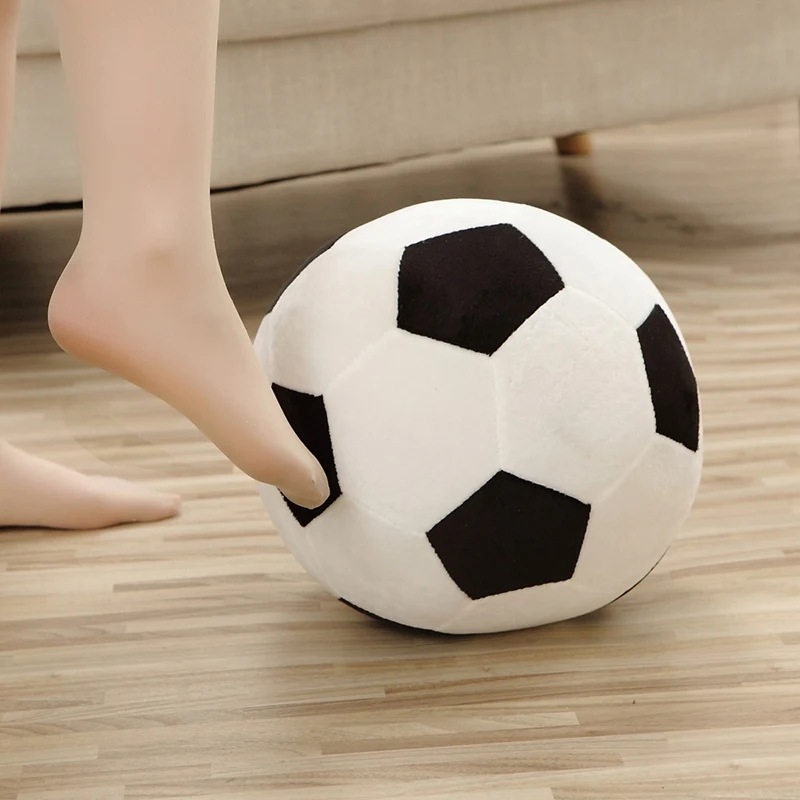 Soft Football Shape Stuffed Doll para crianças, futebol Plush Toy, presente do bebê, bola de mascote, decoração do partido, novo, quente, 20cm,