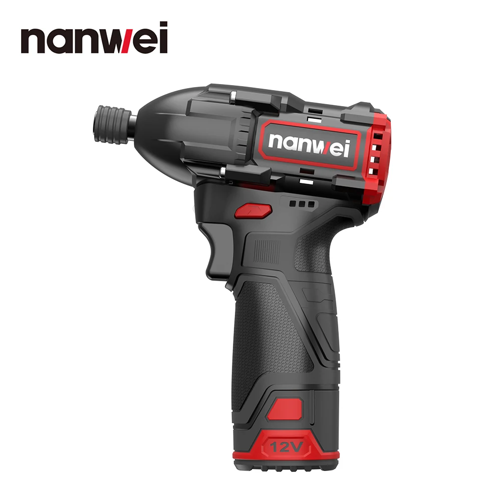 Nanwei 12V Brushless Lithium Impact Driver Mini Home Electric Screwdriver 120NM Electric Drill Charging Screwdriver