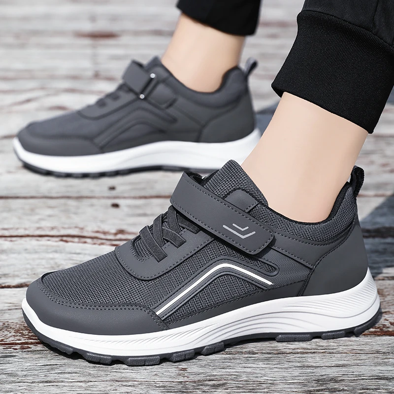 Men's Casual Sports Shoes Anti-slip Soft Bottom Spring New Style 2024 Comfortable Walking Shoes for Middle-Aged And Elderly