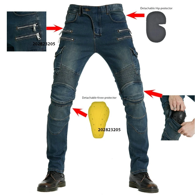 Motorcycle Jeans Motorbike Trousers Moto Motocross Racing Motorcycle Riding Pants With Motorbike Protection Gear