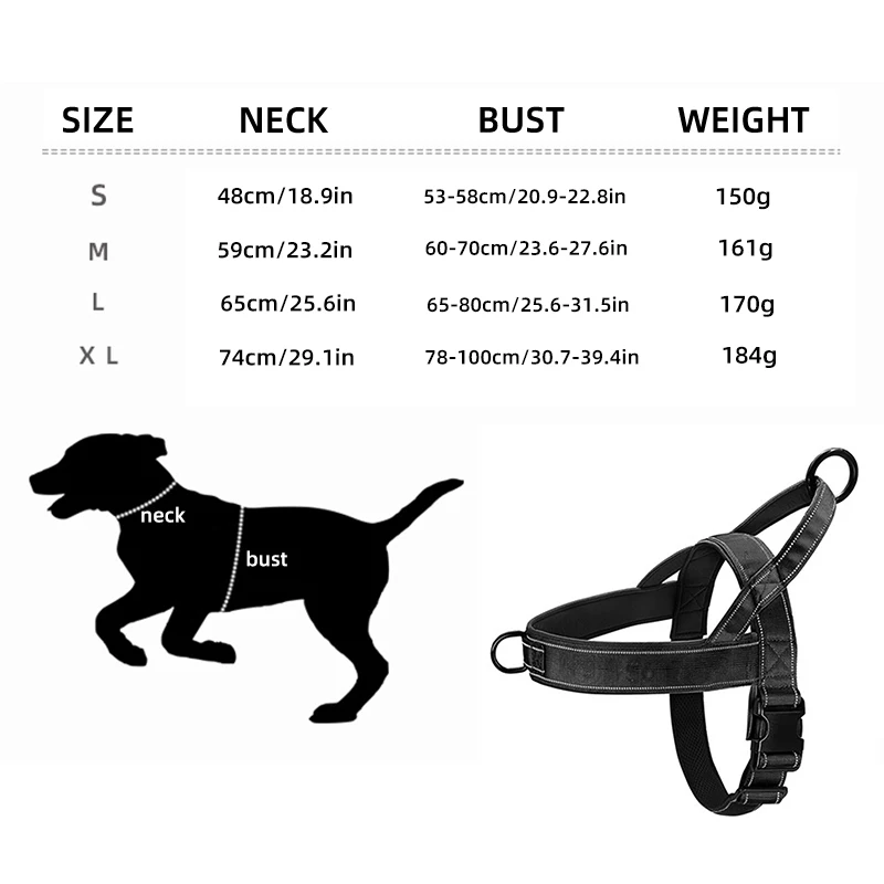 New Dog Tactical Chest Harness Nylon Material Medium and Large Dog A7 Pet Chest Harness Dog Leash