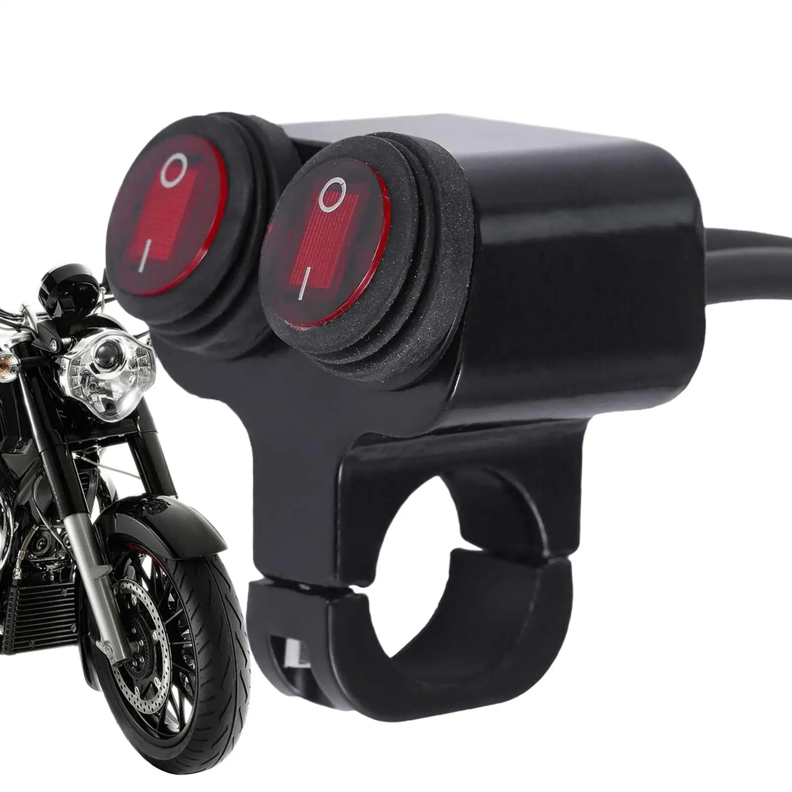 Motorcycle Light Control For Handlebar Easy Install Anti-Vibration Motorcycle Spotlight Replace Control For Night Riding City