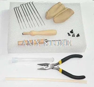 Kits de fieltro de aguja de lana, tapete + agujas + alicates + chalecos + otras herramientas artesanales, kit de inicio