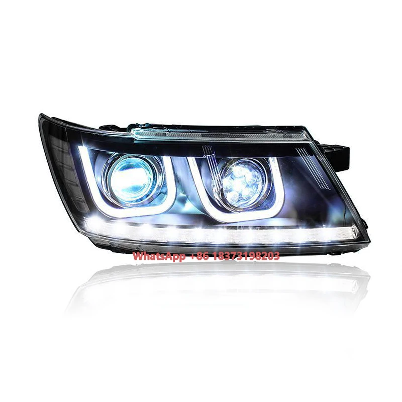 

Car Styling Headlights for Dodge Journey Freemont JUCV 2009-2017 LED DRL Front Moving Turn Signal Lamps Auto Headlights Assembly