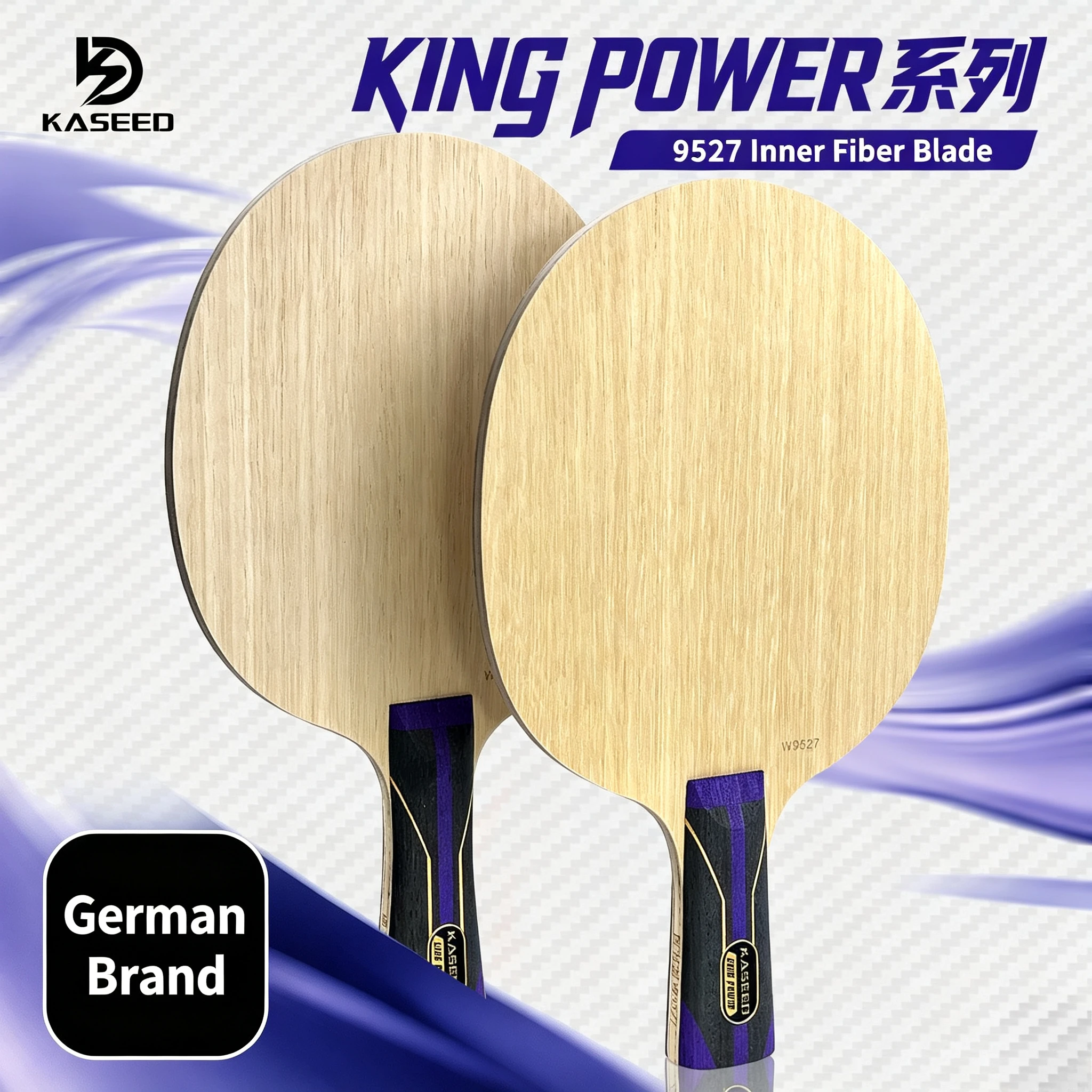 KASEED Table Tennis Blade 5+2 Outer Yellow Arylate‑Carbon Fiber Ping Pong Paddle Blade for Offensive Competition Training