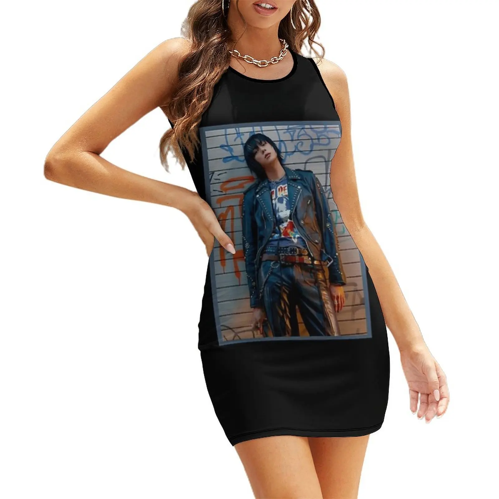 

Jins Echos Sleeveless Sundress evening dress woman dress korean style dresses with long sleeves Dress woman