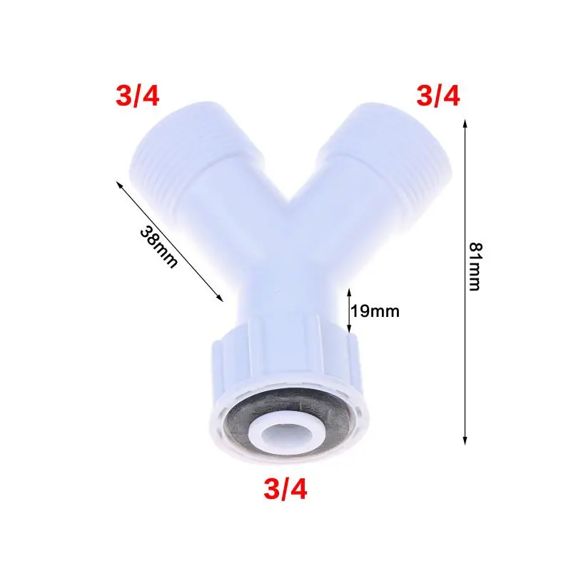 Dishwasher Washing Machine Y Tee Connector Adapter Pipe Three Way Easy Connect Water Adapter for Dual Appliance Connection