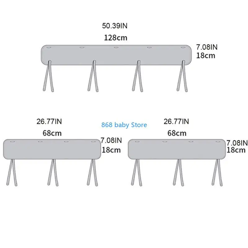 29EE 3 peças Soft capa trilho para berço bebê protetor respirável acolchoado protetor envoltório