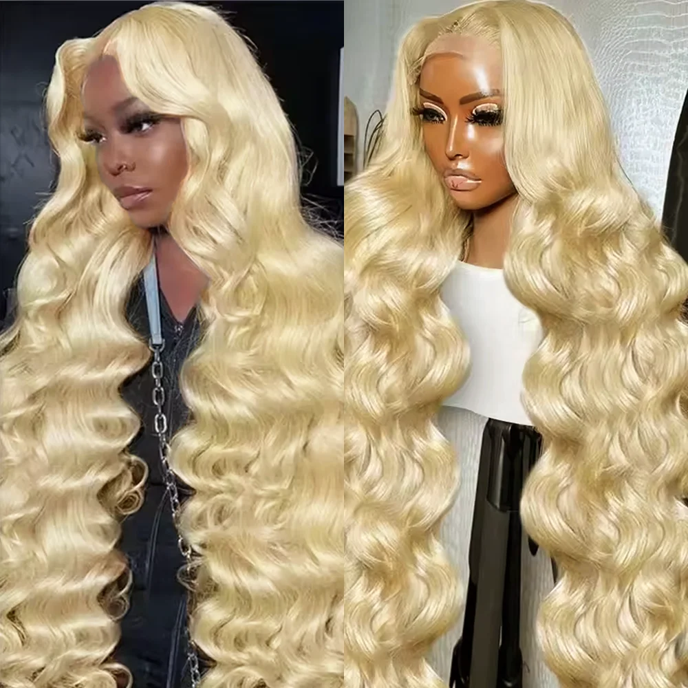 

46 дюймов # Парик из бразильских натуральных волос 613 Honey Blonde, 200% плотность, волнистая текстура, 13x4, 13x6, HD прозрачный кружевной фронтальный парик для женщин.
