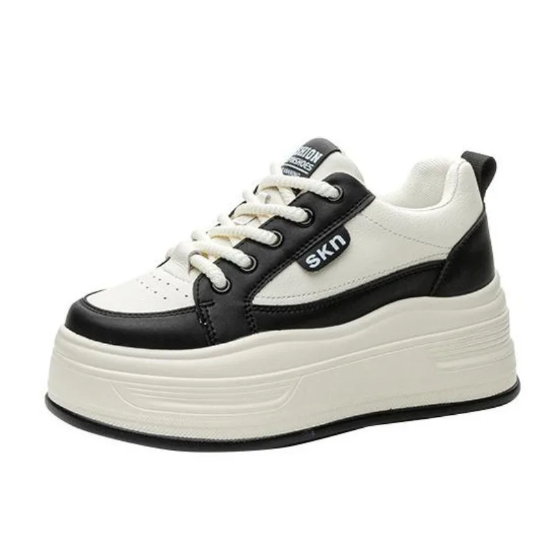 

Классические кроссовки из натуральной кожи 7 см, женские белые туфли, повседневная обувь для молодых женщин, женские кроссовки, брендовые женские белые туфли