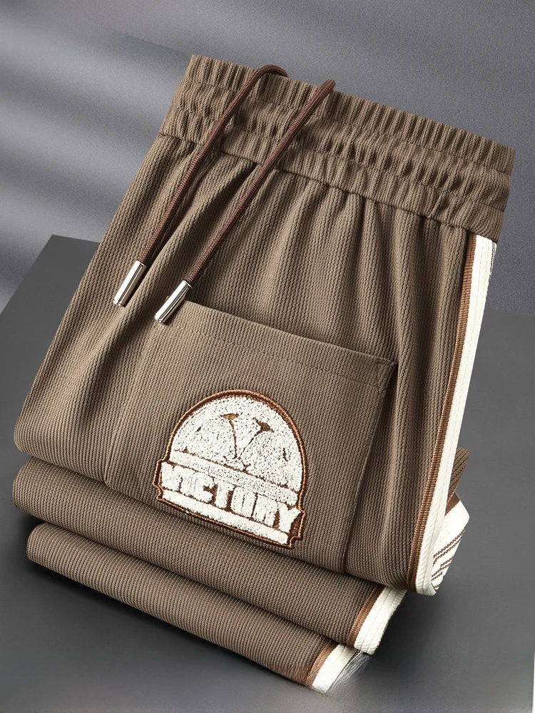 

Мужские летние тонкие хлопковые спортивные брюки прямого кроя, облегающие, повседневные, с низкой посадкой, молодежные, стильные