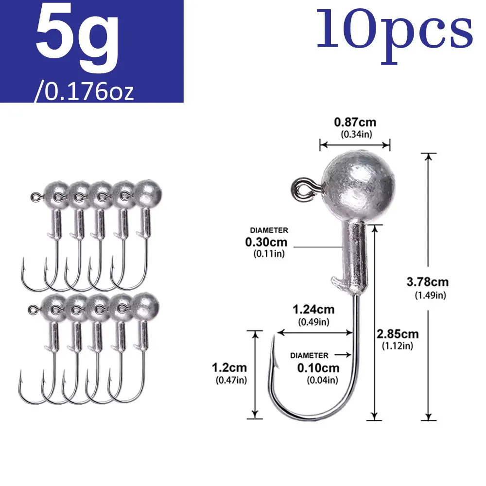 Lurestiker Box pakket 1g 2g 3g 4g 8g 10g 12g 14g 18g 20g 25g 28g crank vissen jig hoofd haak voor zachte lokken worm aas visgerei