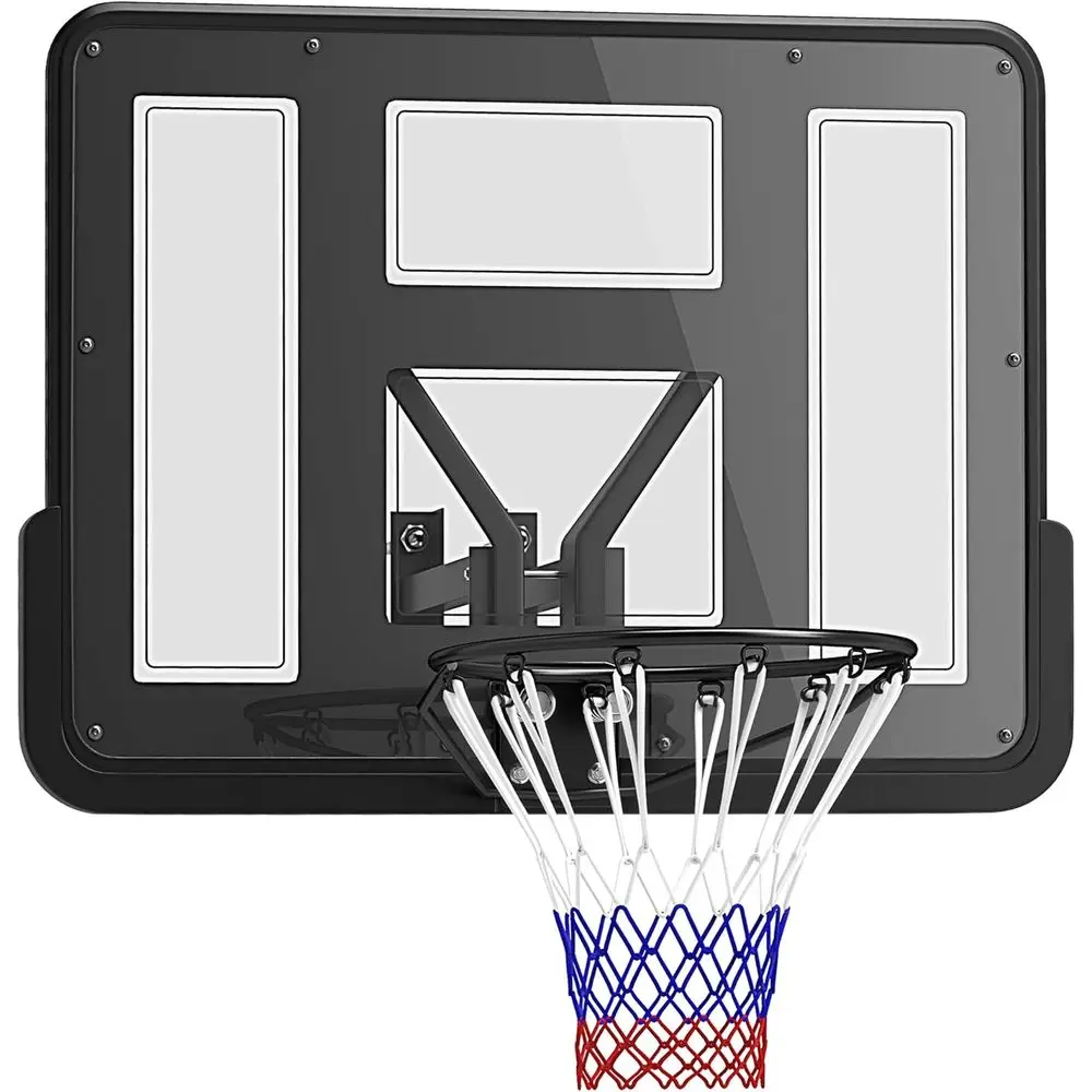 

43 Shatterproof Wall-Mounted Basketball Hoop Kit - All-Weather Net for Indoor & Outdoor Use