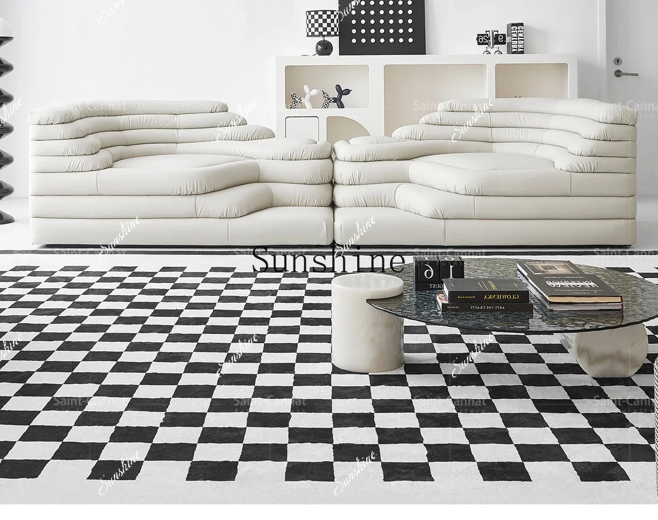 

Personalized and creative straight-row terraced sofaE