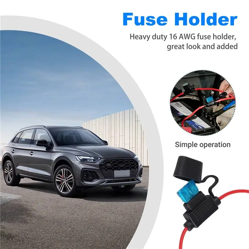 Inline Fuse Holder ATC/ATO Add-A-Circuit Car Fuse Holder 10 Pack Fuse TAP Adapter 16 Gauge 20AMP Blade Automotive Fuse Holder Wa