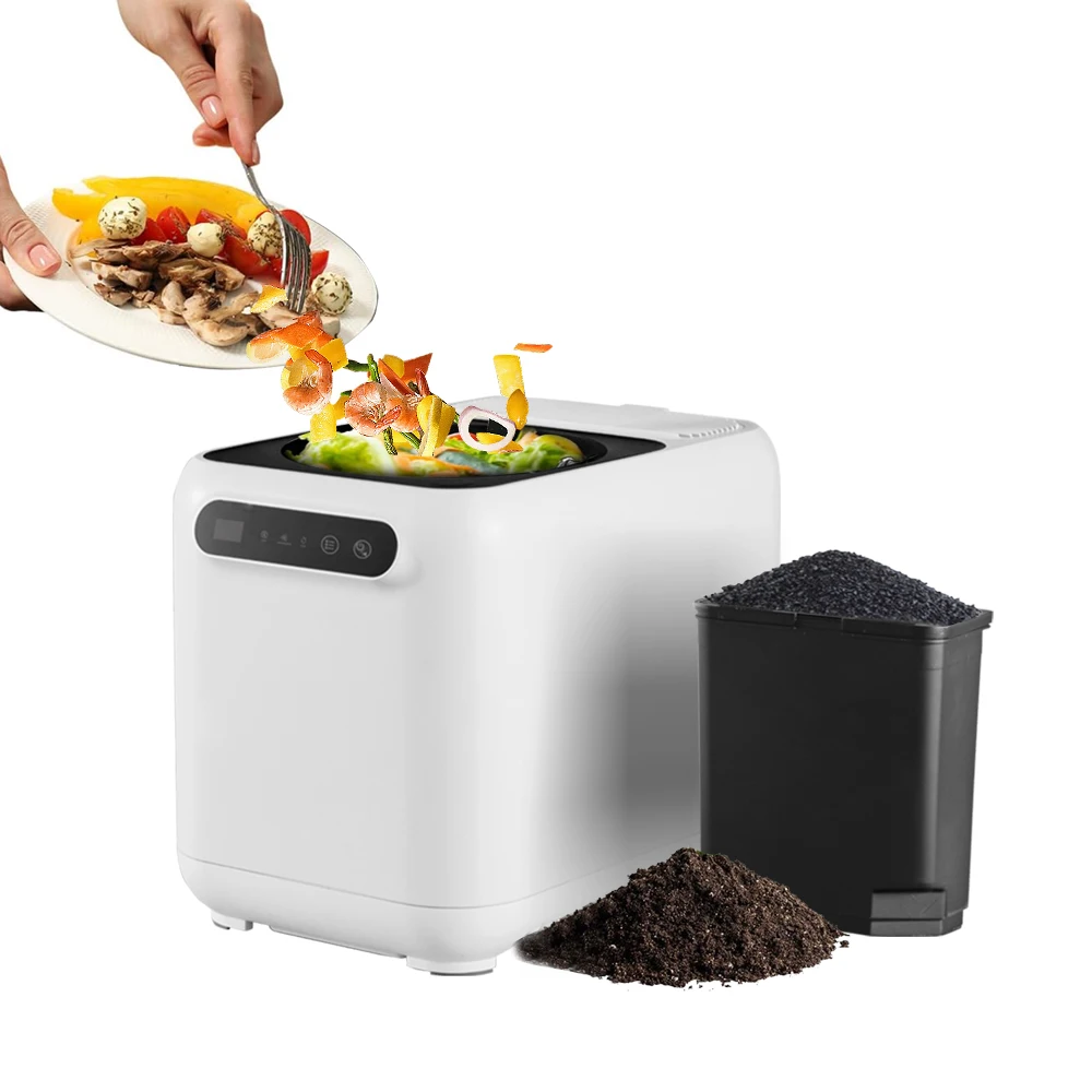 Automatic Electric Stainless Steel 3L Batch Household Kitchen Compost Machine Bone Crusher Multigrind Technology 90% Less Waste