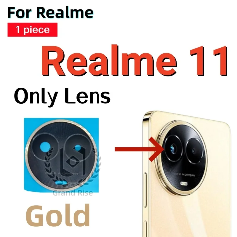Nuevo Para Realme11 11Pro Realme11X 11Pro+ Realme12 12+ 12Pro Realme12Pro+ Plus Lente Vidrio Cámara Trasera Con Pegamento Sticker Pieza de Repuesto 2