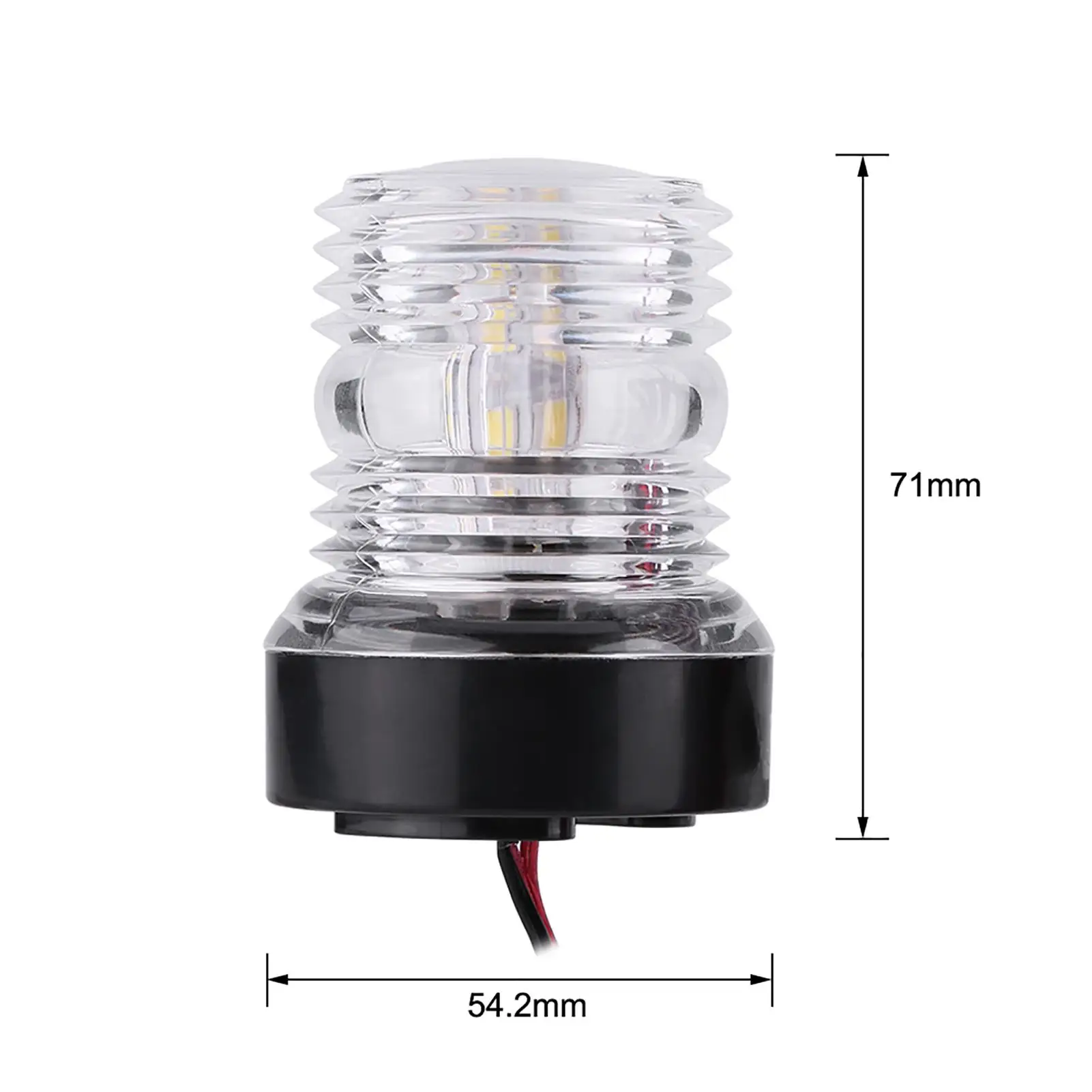 Światło jachtowe, całkowicie okrągłe 360° °   dla białego światła morskiego dla skutecznego oświetlenia łodzi zapewnia maksymalną widoczność