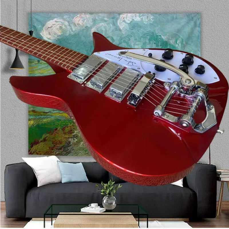 Metal Red 325 Electric Guitar Double Shake Tremor System Chrome Plated Parts Metal Retro Clear Sound Transparent Free Delivery
