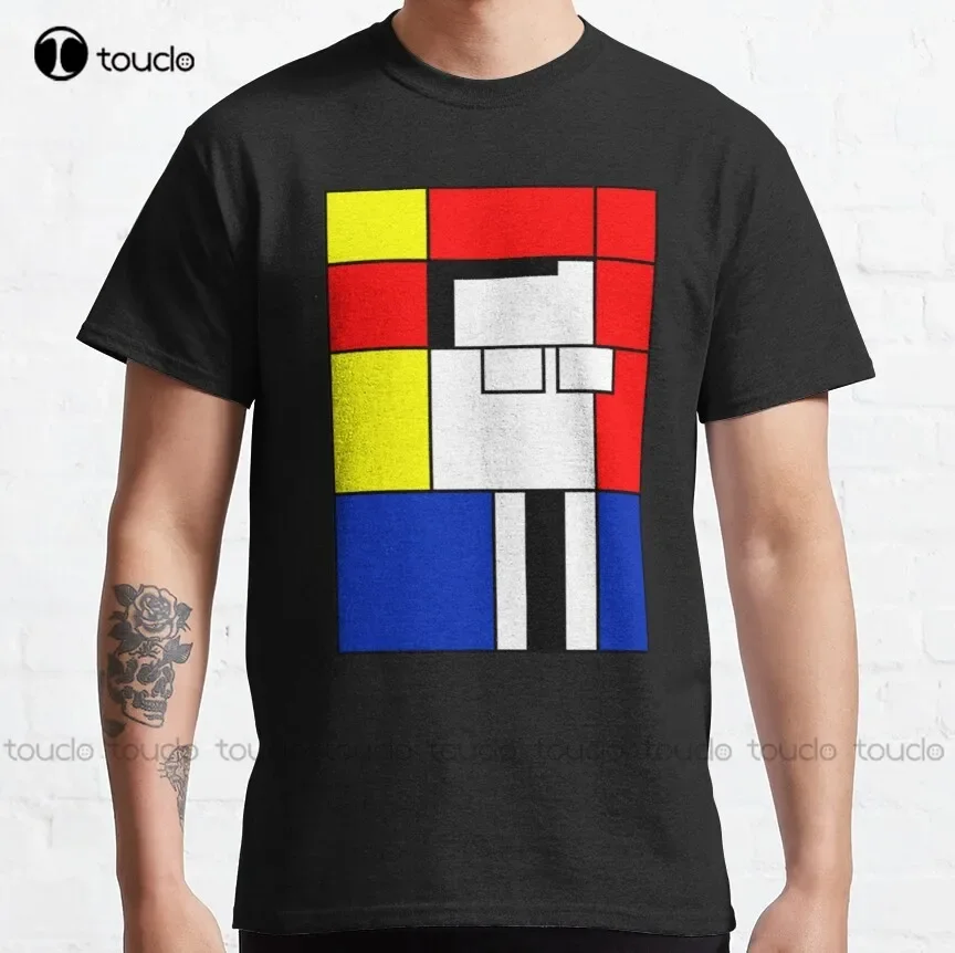 Ambedkar - Mondrian Style Classic T-Shirt Custom Shirts Fashion Creative Leisure Funny Harajuku T-Shirt Custom Gift Xs-5Xl Retro