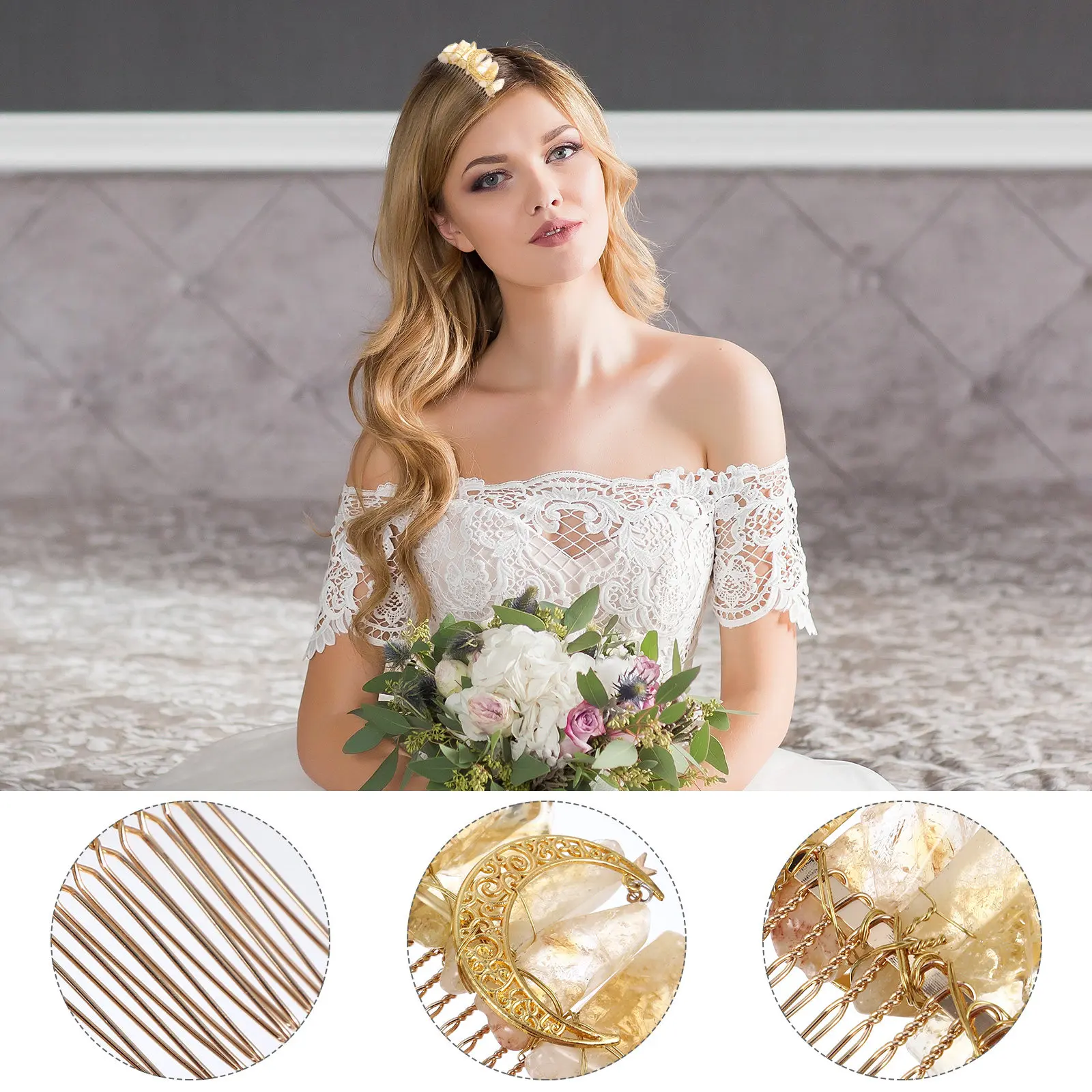 Crystal Hair Comb Delicate Design Wedding Anniversary Party Hair Accessories Women Elegant Headpiece Party Headdress
