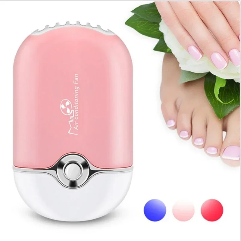 Nieuwe USB Mini Fan Airconditioning Blower USB Oplaadventilator Wimper Föhn Draagbare Nagellak Sneldrogende Pocket Koelventilator