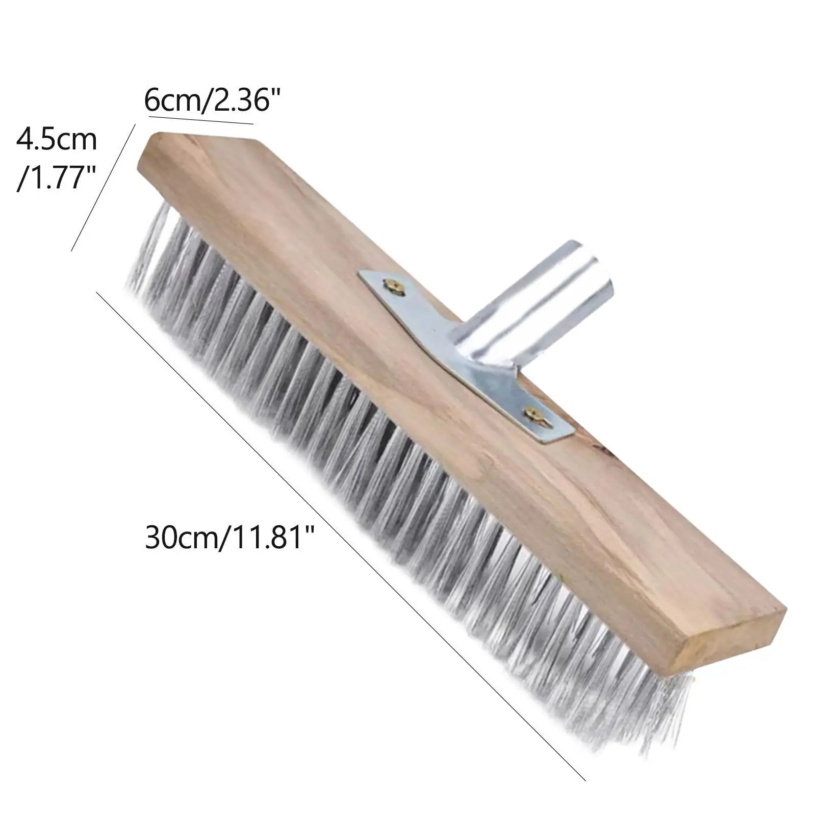 Deck Scrub Brush Head Stainless Steel Wire Brush Multi Purpose Grout Brush Push