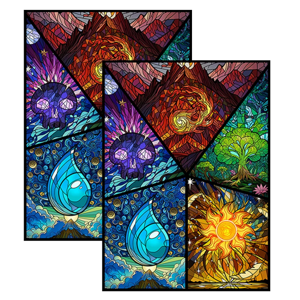 

60 шт., 66x91 мм, голографические лазерные рукава для карт, пять цветов, блестящий защитный чехол для игровых карт, подходит для игровых карт PKM/PTCG/TCG