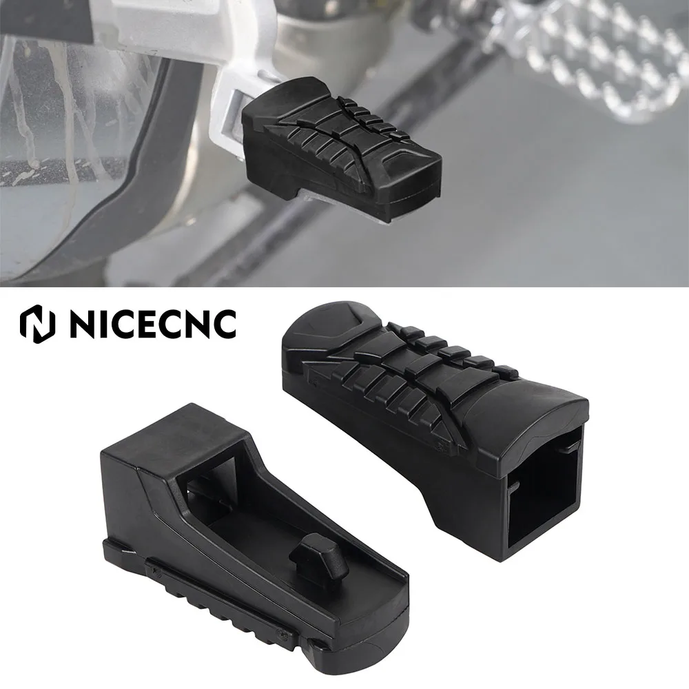 NiceCNC Rear Passenger Pegs Rubber Cover For BMW R 1250 GS Adventure 2019-2024 R1250GS 2019-2023 2020 2021 2022