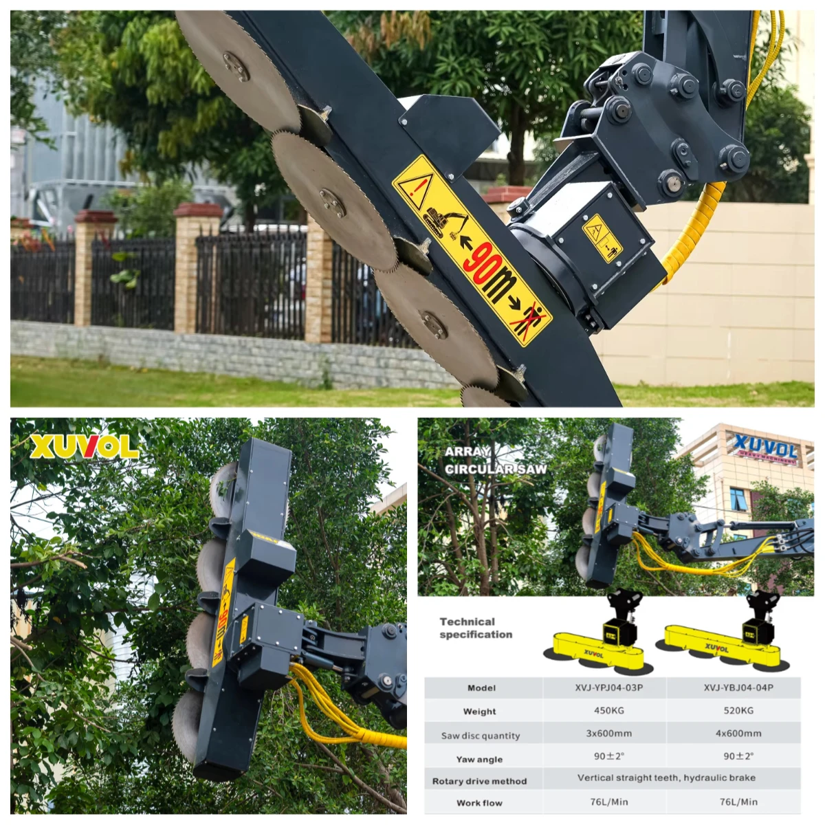 Garden Array Circular Saw for Trimming Trees Squad Saws with 90° Swing Angle Municipal Road Highway Tree Pruner
