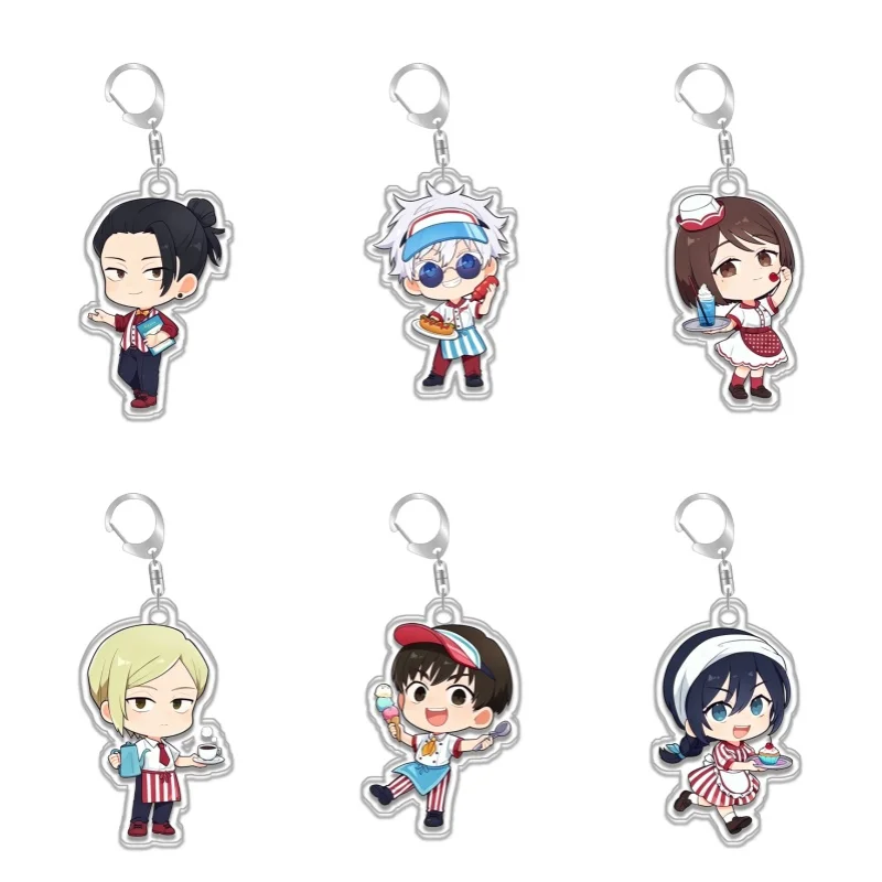 

Оригинальный акриловый брелок-подвеска ручной работы с персонажем Юдзи Годжо из аниме «Магическая битва» (Jujutsu Kaisen), милый мультяшный дизайн, 5 см, подарок.