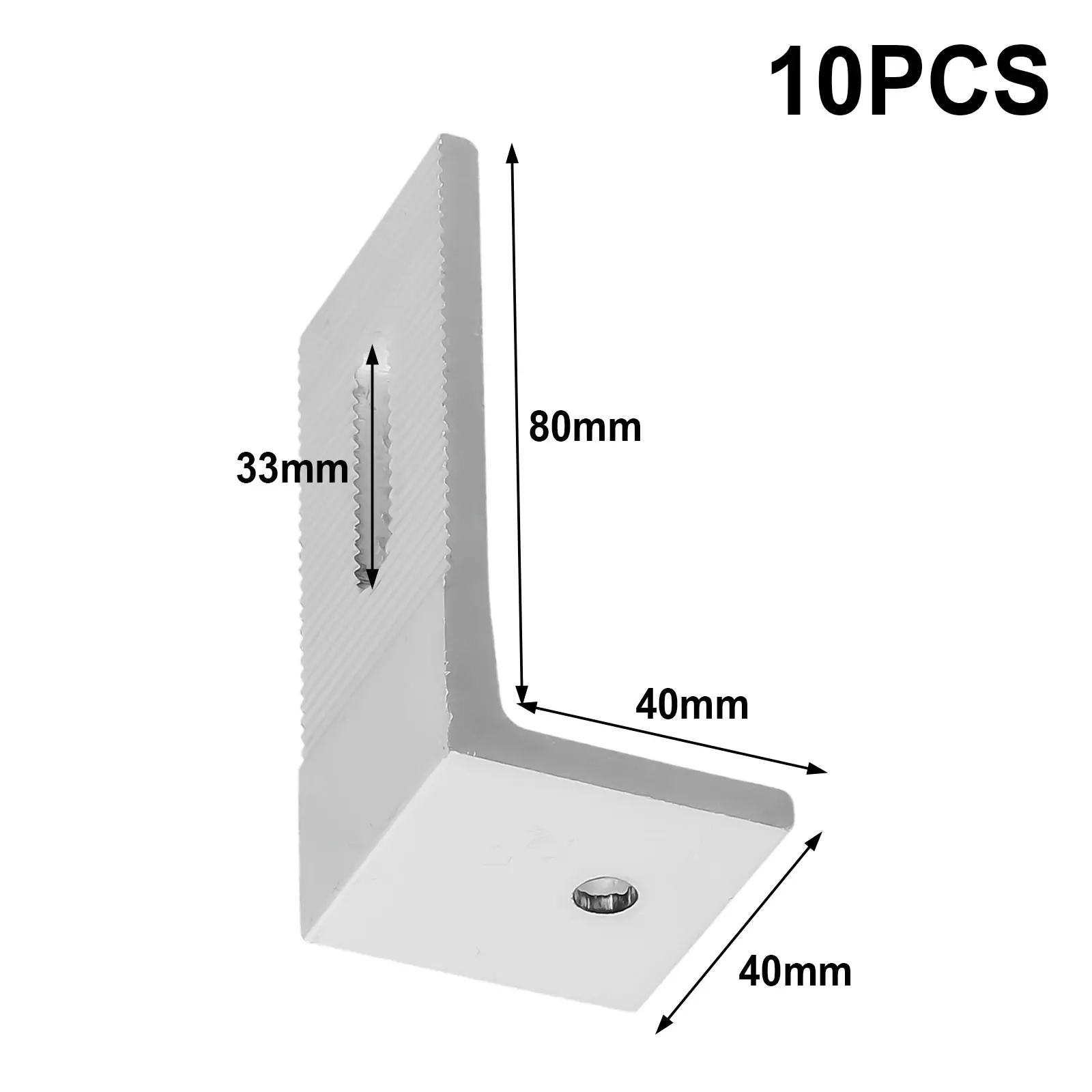 1/4/10Pieces Aluminum Solar Panel Mounting L Brackets 90-Degree Angle PV Connection Angle Cross Interconnects Household Hardware