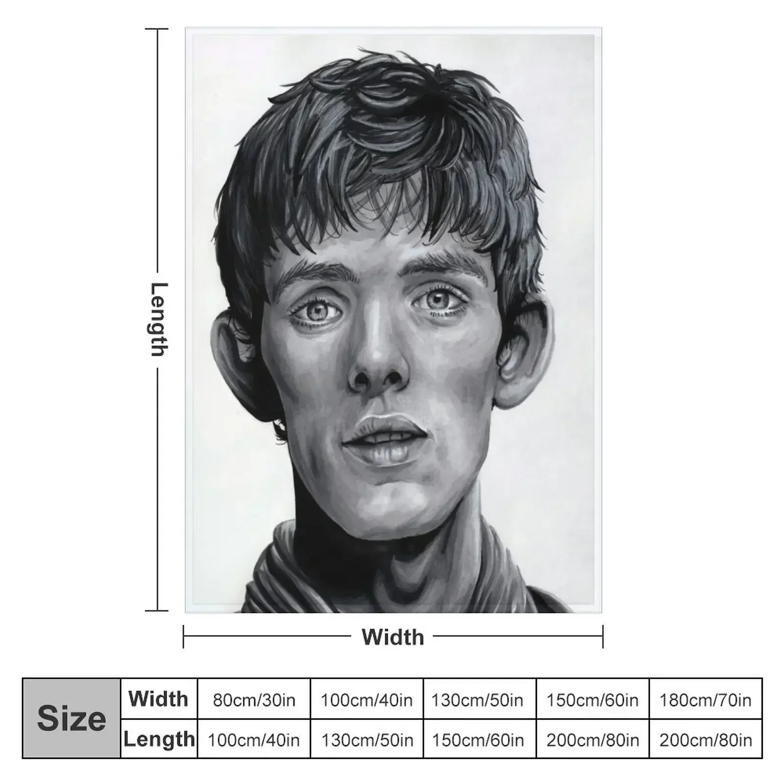 Merlin Portrait BBC Throw Blanket Large For Sofa Thin heavy to sleep Blankets Sofas Of Decoration Luxury Throw Blankets