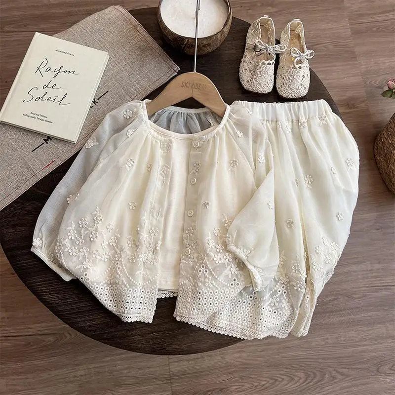 

girls' summer clothes 2025 new stylish baby girl sunscreen clothes children's summer style girls