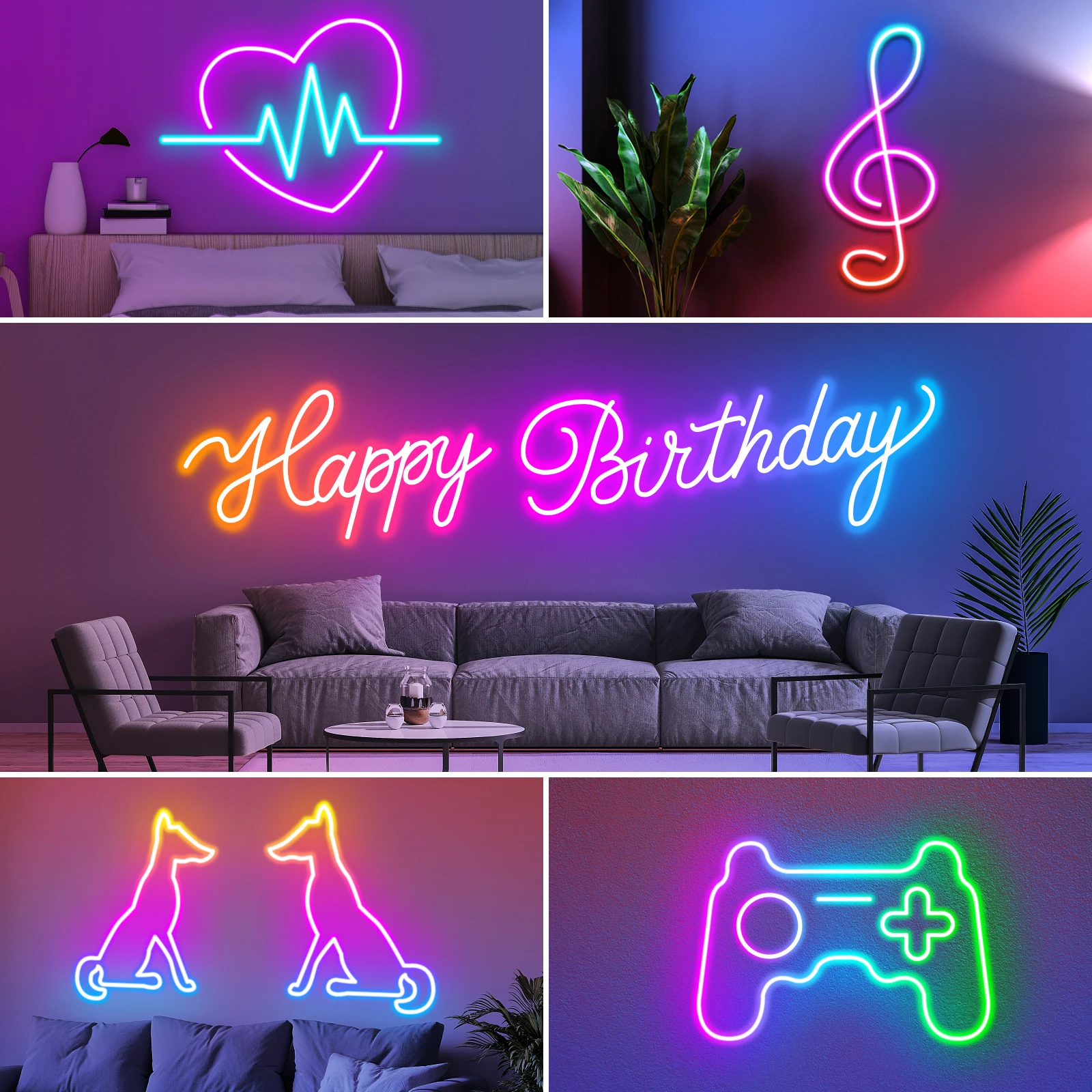 32.8Ft LED Neon Rope Lights, RGBIC Flexible Outdoor Waterproof Lights with APP & Remote Control, IP65 Water Resistant, Music Sync & Gaming Modes, Multicolor Decor for Bedroom, Patio, Holiday (32.8Ft-1ROLL)
