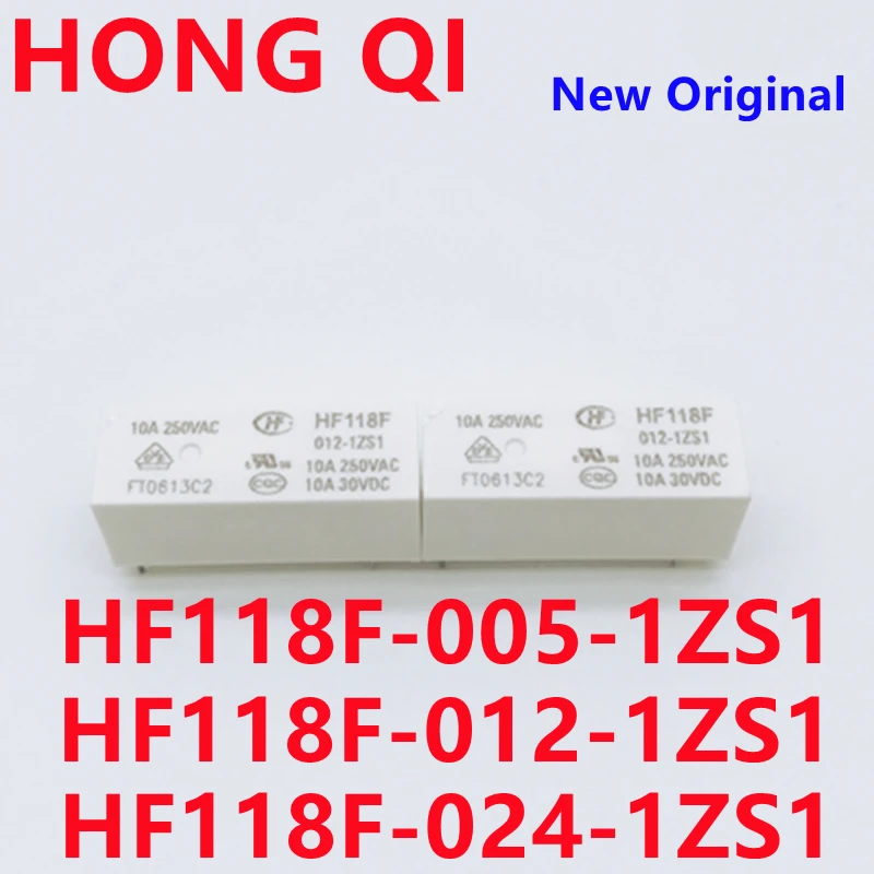 5PCS New Original  Power HF Relay HF118F-005-1ZS1 HF118F-012-1ZS1 HF118F-024-1ZS1  5VDC 12VDC 24VDC 5PIN 10A