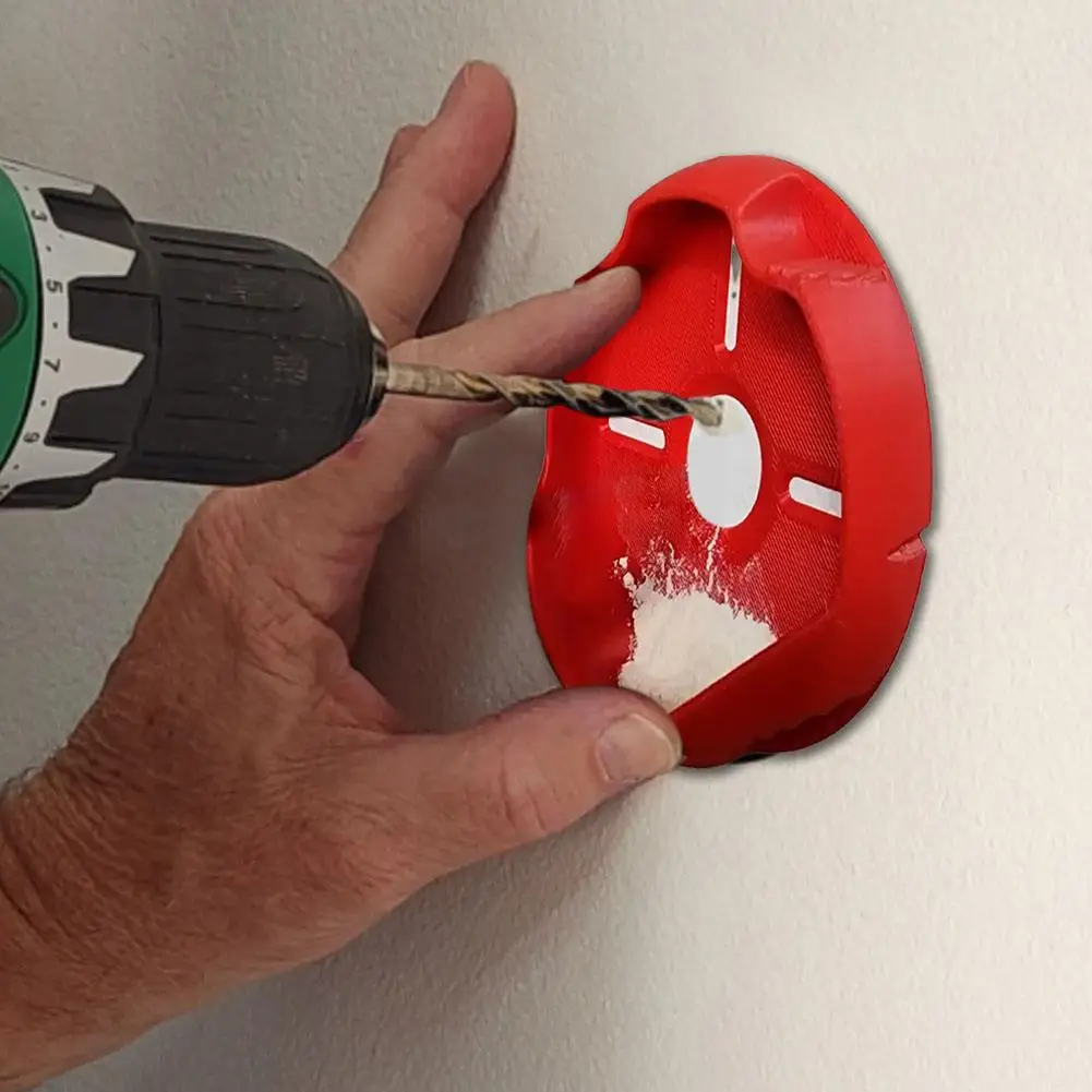 Coperchio del collettore di polveri per trapano Scatola per la polvere riutilizzabile per trapano Dispositivo per ciotola per la polvere rossa Antipolvere Coll Ection Multifunzione