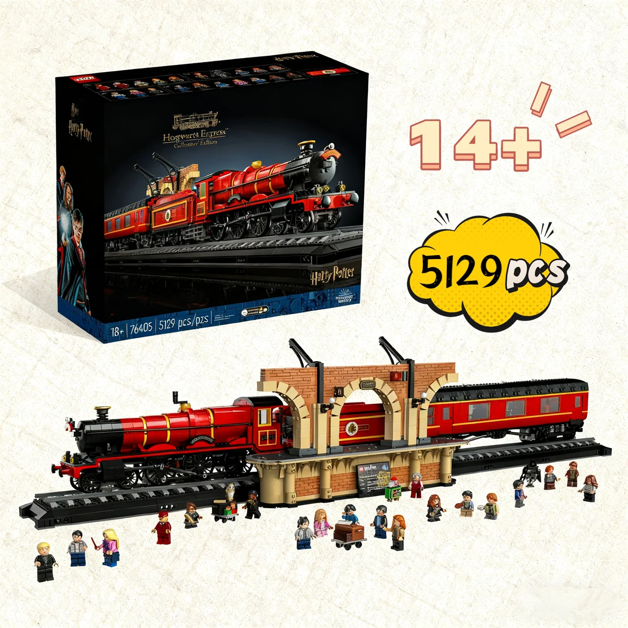 Édition collector 76405 5129 pièces 118CM Hogiwartsed Express Train ensemble de construction briques avec Minifigis jouets pour adultes cadeau
