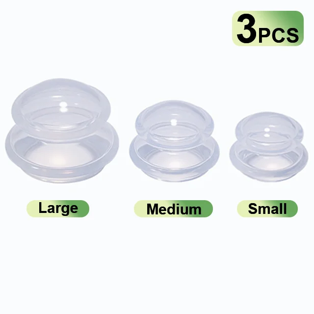 Grippopso 3/6 Stuks Cupping Kit voor Massage Therapie 3 Maten Siliconen Cupping Set voor Studio Huishoudelijke Cellulitis Gewrichtspijn Spier