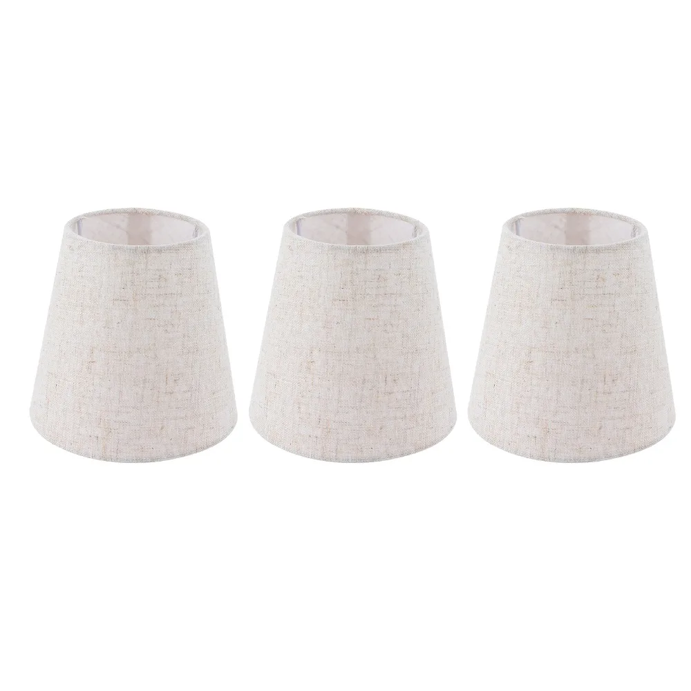

3PCS Modern Fabric Lampshade Clip On Design 5.1 inch Height Lamp Cover Small Lamp Shades Indoor Lamp