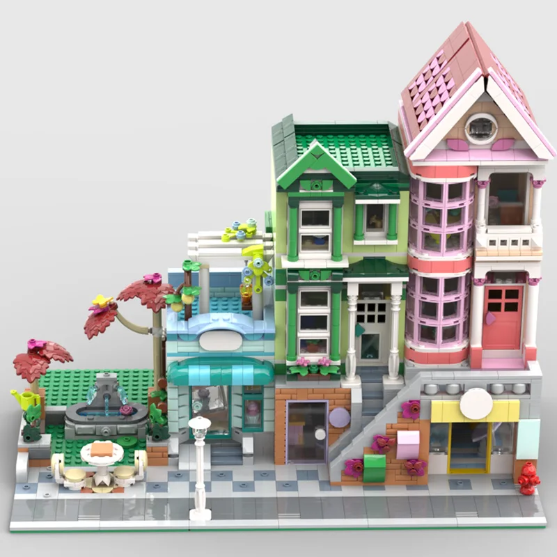 

NEW 2614PCS City Hot Selling Street View Moc Heartland City Stores and Apartments Model DIY creative ideas Child Toy Puzzle Gift