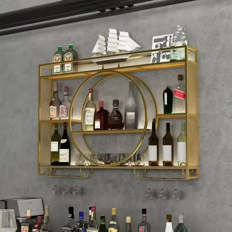Wine Bar Holder Adapt Single Miniature Black Cup Glass Storage Wine Cabinet Decor Szafeczki Cabinet Wall Mount Wine Rack Bottle