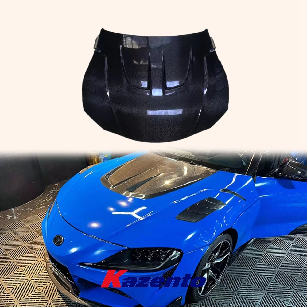 For TOYOTA Supra A90 2019-2022 LEB Style Carbon Fiber Hood Bonnet Body Kits