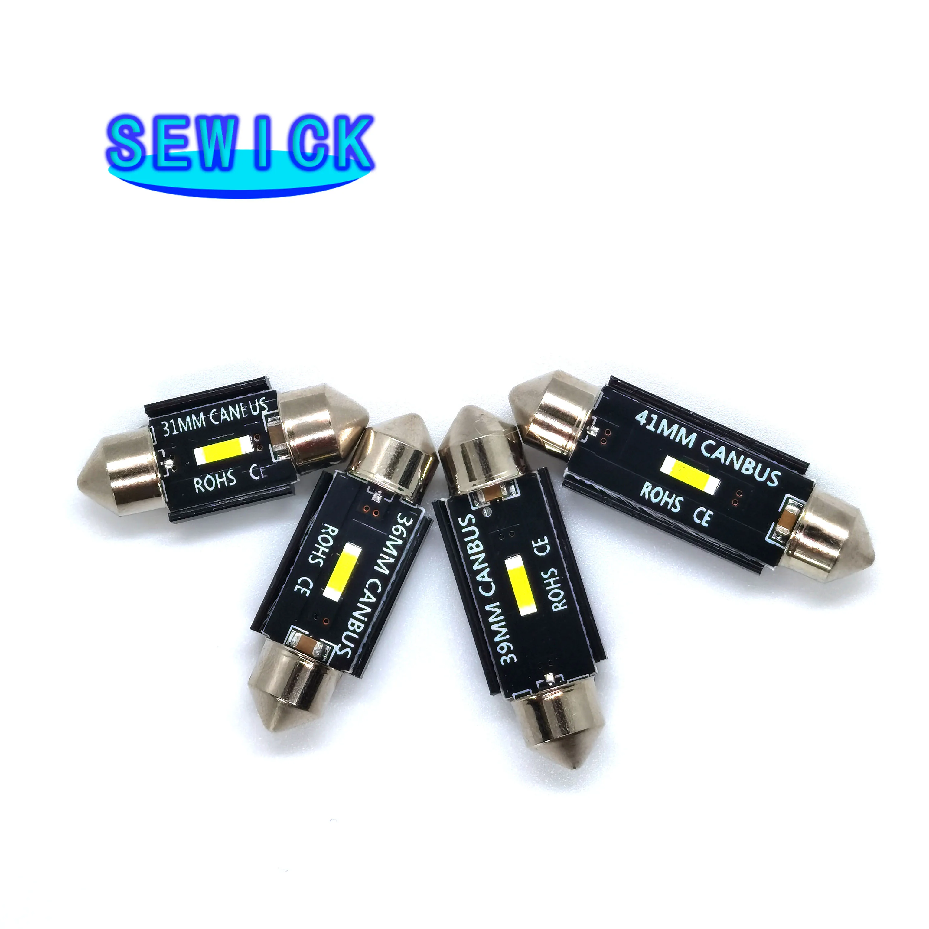 

200 Pcs 12V/24V Auto Lamp Festoon 31MM 36MM 39MM 41MM C5W C10W LED Bulbs Canbus Car Interior Map Dome Light Reading Lights