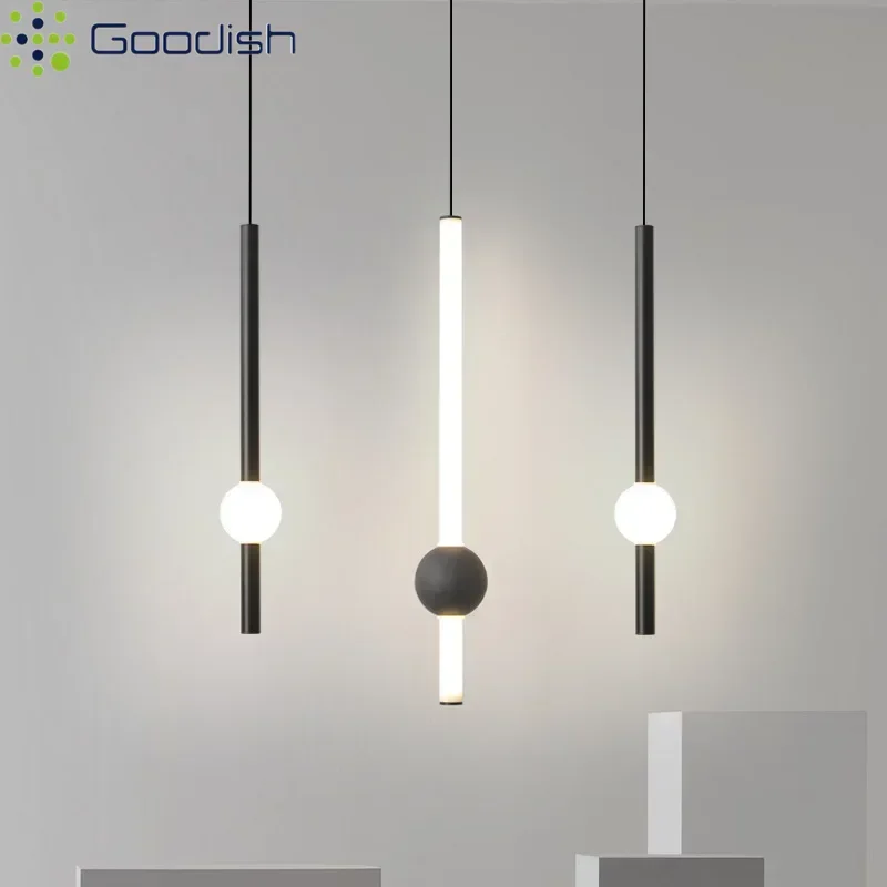 Modern Simplicity Vintage luminous tube Long Line metal LED Wall Lamp Art Creative Lamps for Bedroom Home Decoration Chandelier