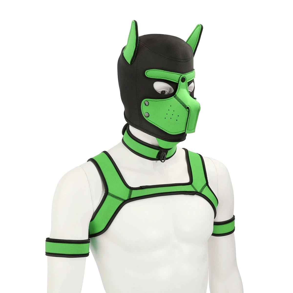 

Экзотические костюмы XL, увеличение большого размера, мягкая резиновая маска с капюшоном на всю голову и воротником для собак, аксессуары для ролевых игр, щенок, косплей