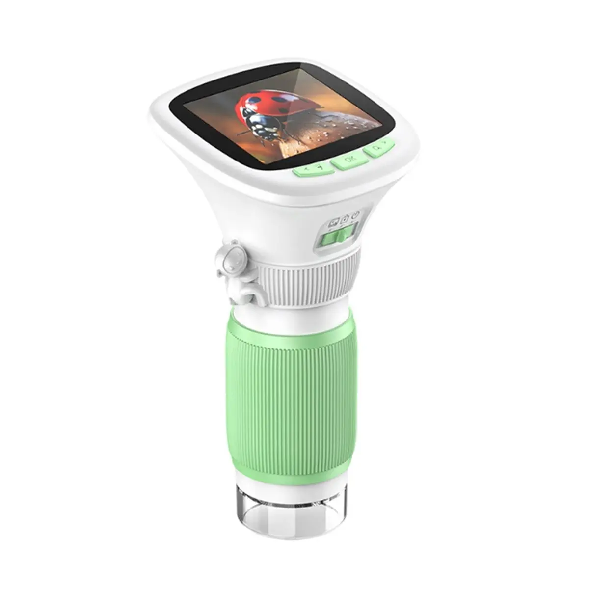 BAAQ Children'S Handheld Microscope with Rotating Focus and 2.4inch High-Definition Screen for Outdoor Science Microscope A